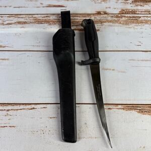 Vintage Normark Stainless Steel Fish Fillet Knife with Sheath Used